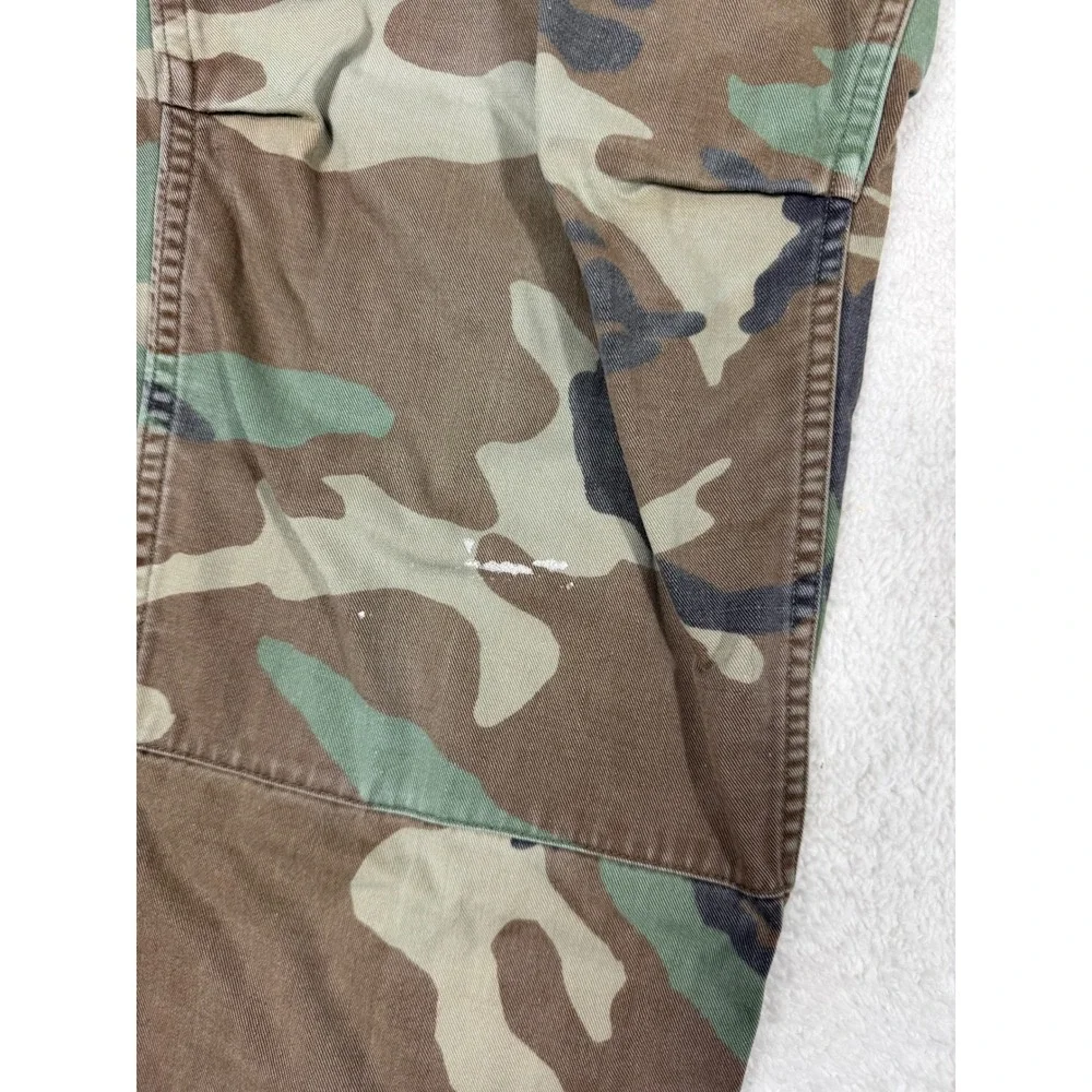 Military Cargo Pants Mens 30x31 Camo vtg Woodland Tactical Utility BDU Trousers